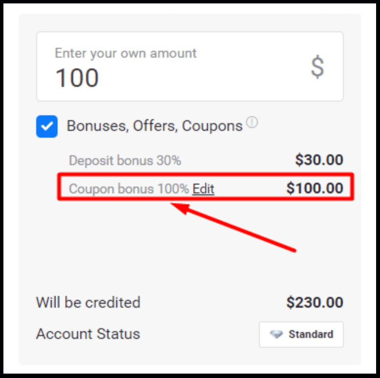 Bonus Binomo pada Deposit - Sehingga 70%