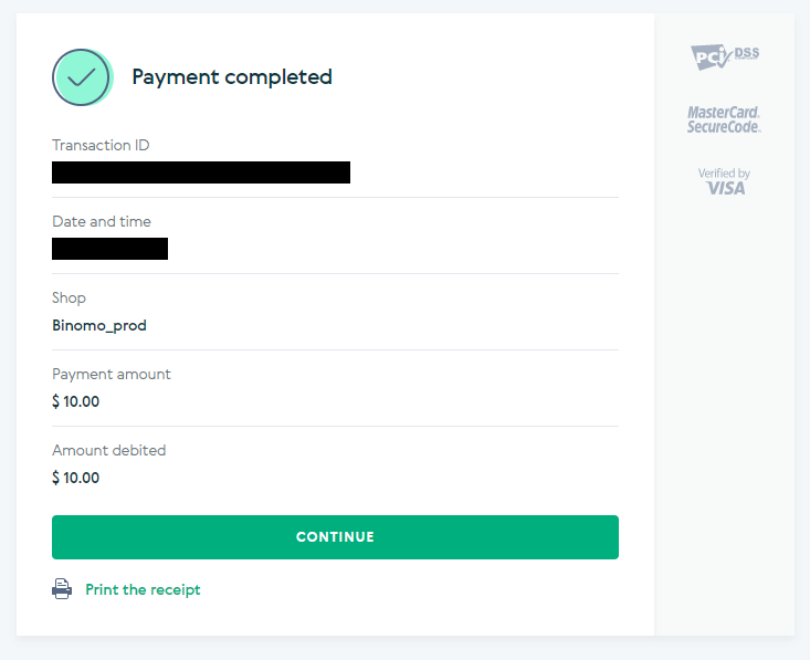 Dipositeu fons a Binomo mitjançant ADV Cash
