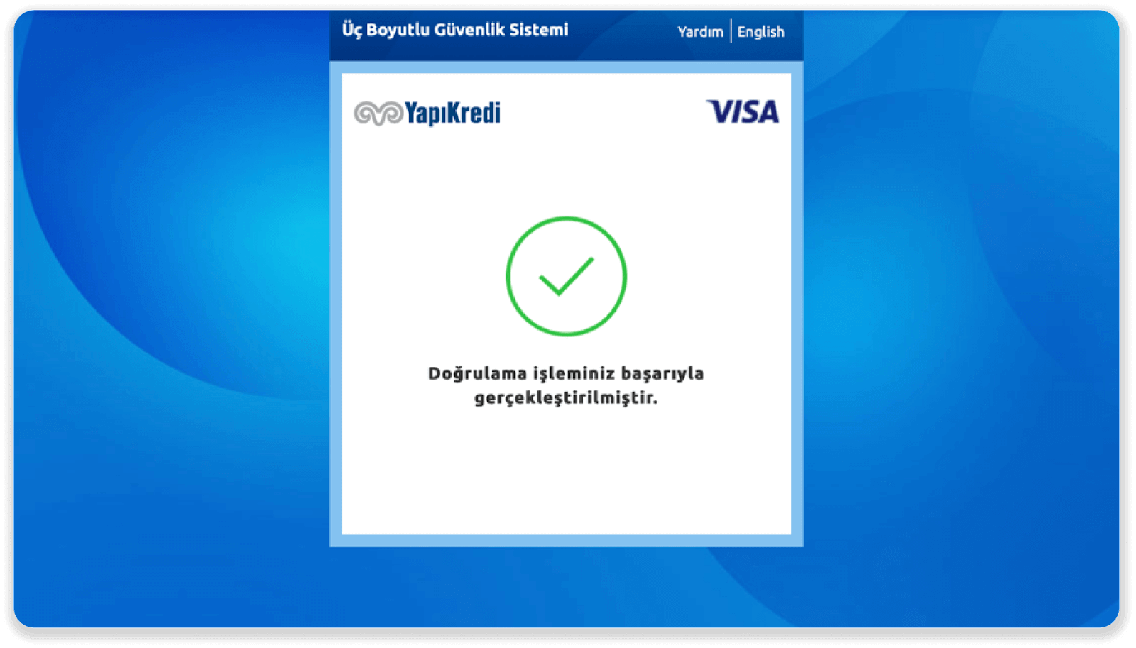 Vložte prostředky na Binomo prostřednictvím bankovní karty