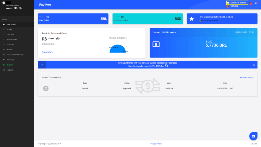 إيداع الأموال على Binomo عبر الخدمات المصرفية عبر الإنترنت في البرازيل (Bank Transer، Paylivre، Loterica، Itau، Boleto Rapido) والمحافظ الإلكترونية (Picpay، Astropay، Banco do Brasil، Santander، Bradesco، Neteller، Skrill، WebMoney، Advcash)