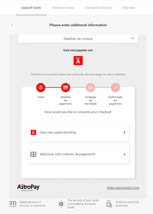 Վճարեք միջոցներ Binomo-ում էլեկտրոնային դրամապանակների միջոցով (Webmoney WMZ, Picpay, Neteller, Astropay, Cash U, Skrill, ADV կանխիկ, AstroPay քարտ, Perfect Money) Վճարեք միջոցներ Binomo-ում էլեկտրոնային դրամապանակների միջոցով (Webmoney WMZ, Picpay, Neteller, Astropay, Cash U, Skrill, ADV կանխիկ, AstroPay քարտ, Perfect Money)