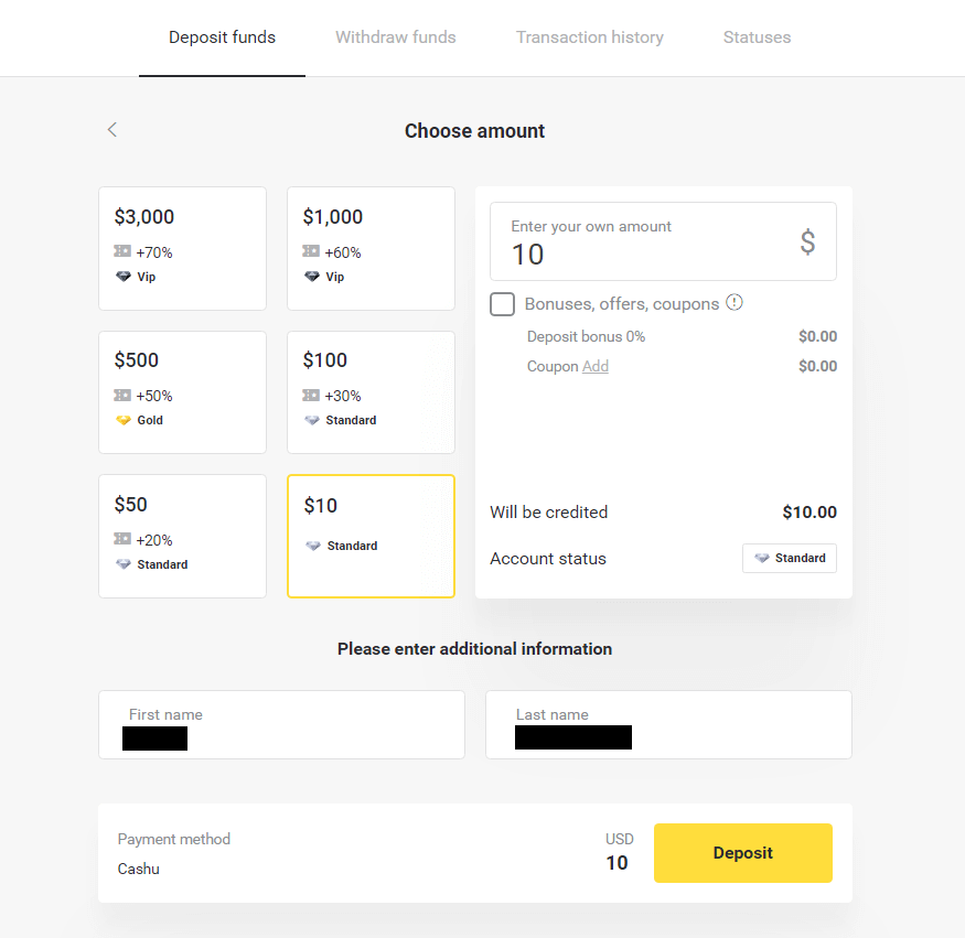 Внесите средства на Binomo через электронные кошельки (Webmoney WMZ, Picpay, Neteller, Astropay, Cash U, Skrill, ADV Cash, AstroPay Card, Perfect Money) Внесите средства на Binomo через электронные кошельки (Webmoney WMZ, Picpay, Neteller, Astropay, Cash U, Skrill, ADV Cash, AstroPay Card, Perfect Money)