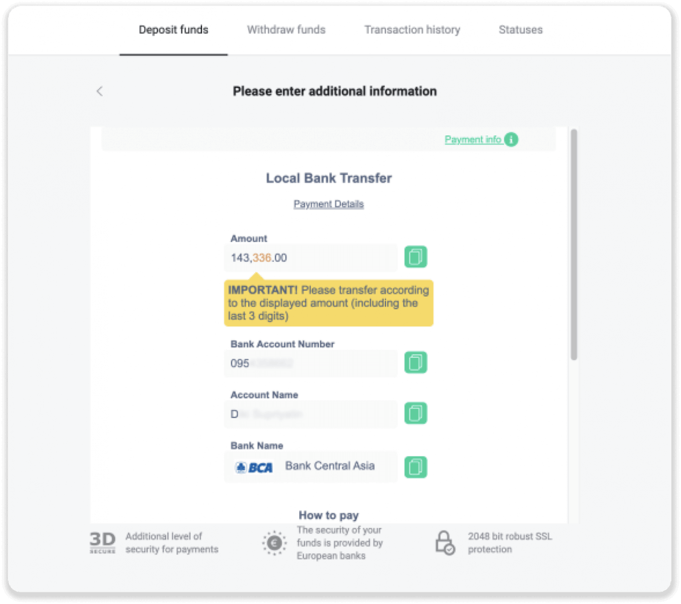 Deposit Funds on Binomo via Indonesia Bank Transfer (Virtual Account, Internet Banking) Deposit Funds on Binomo via Indonesia Bank Transfer (Virtual Account, Internet Banking)
