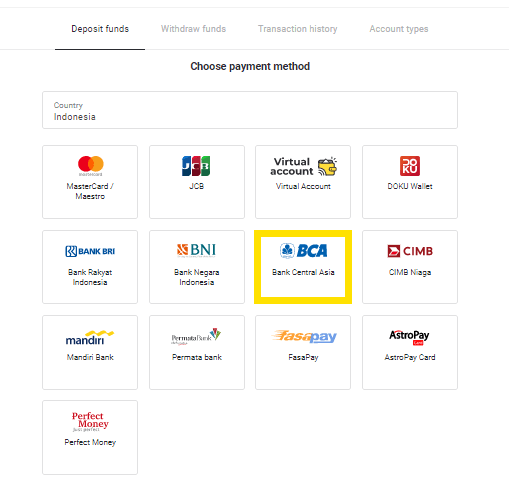 Deposit Funds on Binomo via Indonesia Bank Transfer (Virtual Account, Internet Banking) Deposit Funds on Binomo via Indonesia Bank Transfer (Virtual Account, Internet Banking)
