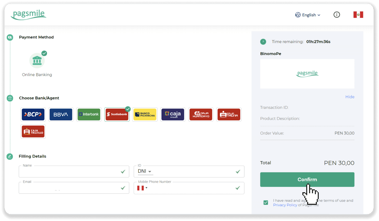 Deposit Funds on Binomo via Peru Bank Card (Mastercard / Maestro), Bank Transfer (BBVA, Cash Payments, Scotiabank, Caja Tacna, BCP bank, Caja Huancayo, Caja Trujillo, Interbank, Caja Arequipa) and E-wallets (AstroPay, Jeton) Deposit Funds on Binomo via Peru Bank Card (Mastercard / Maestro), Bank Transfer (BBVA, Cash Payments, Scotiabank, Caja Tacna, BCP bank, Caja Huancayo, Caja Trujillo, Interbank, Caja Arequipa) and E-wallets (AstroPay, Jeton)