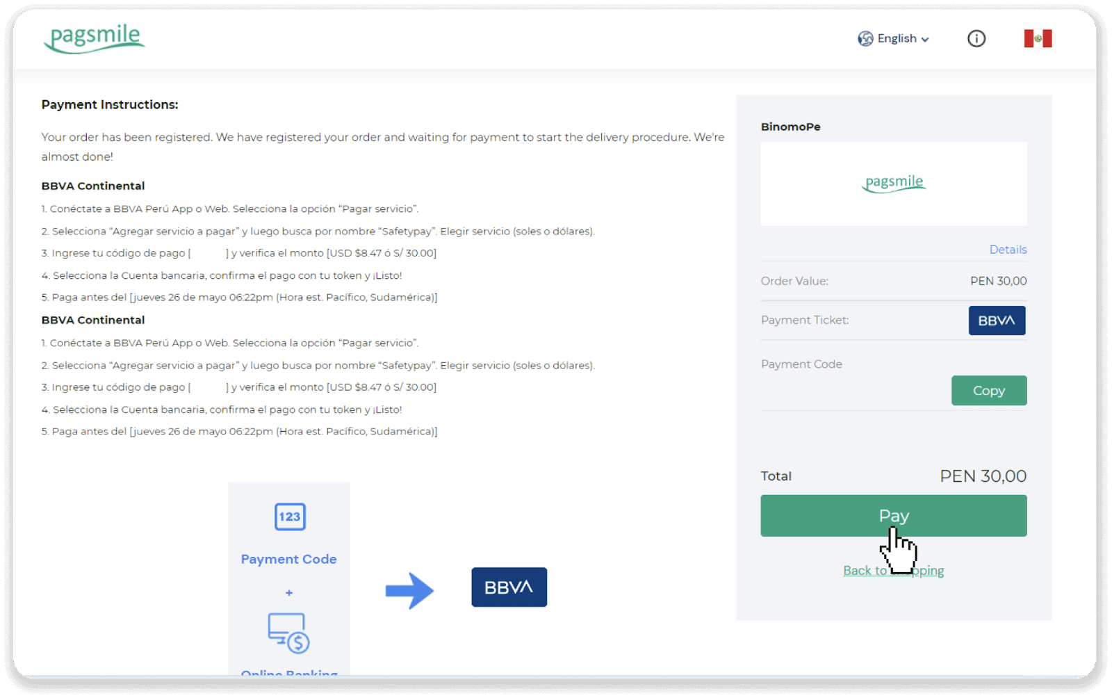 Deposit Funds on Binomo via Peru Bank Card (Mastercard / Maestro), Bank Transfer (BBVA, Cash Payments, Scotiabank, Caja Tacna, BCP bank, Caja Huancayo, Caja Trujillo, Interbank, Caja Arequipa) and E-wallets (AstroPay, Jeton) Deposit Funds on Binomo via Peru Bank Card (Mastercard / Maestro), Bank Transfer (BBVA, Cash Payments, Scotiabank, Caja Tacna, BCP bank, Caja Huancayo, Caja Trujillo, Interbank, Caja Arequipa) and E-wallets (AstroPay, Jeton)