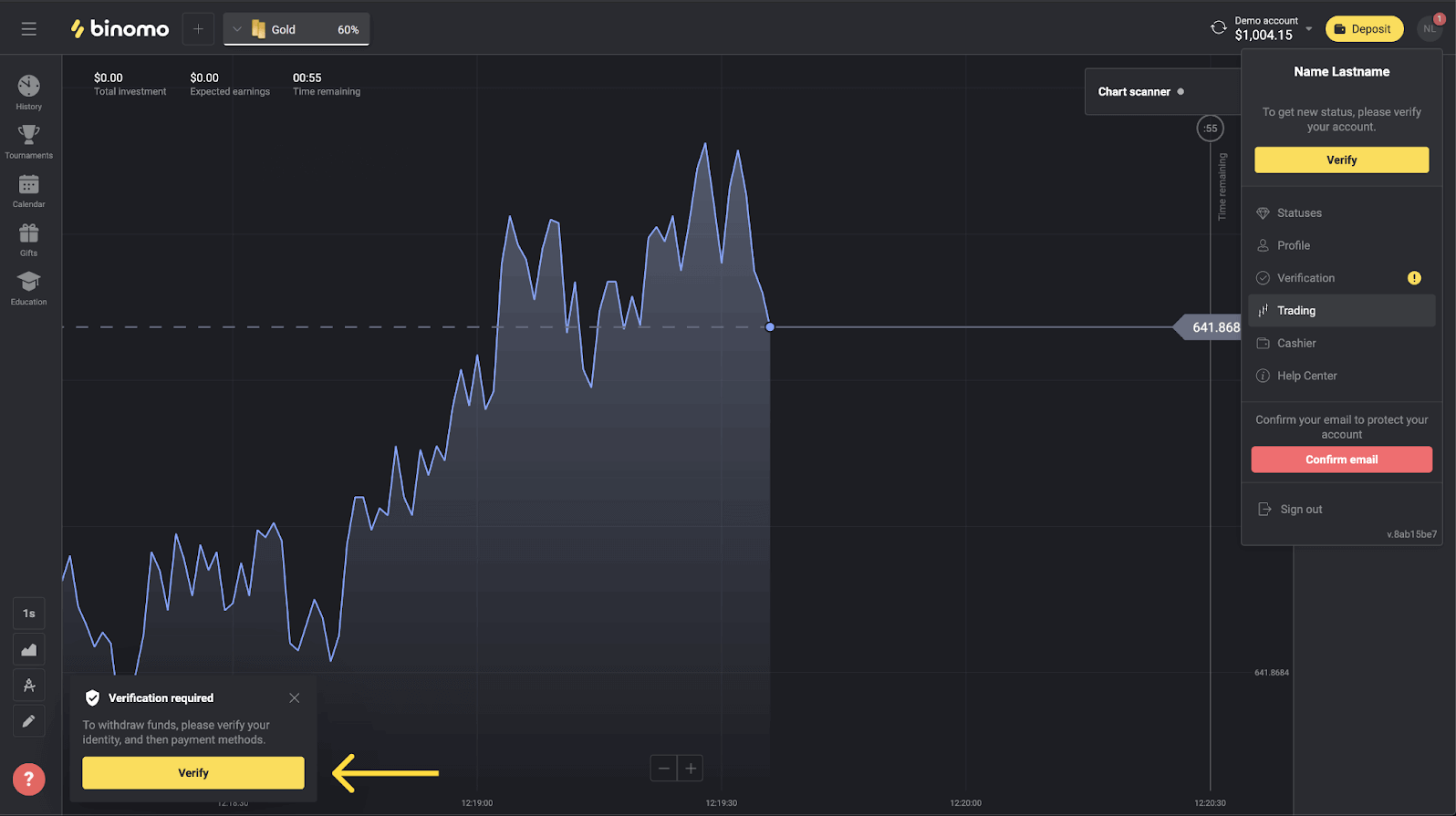 سؤالات متداول (FAQ) تأیید در Binomo