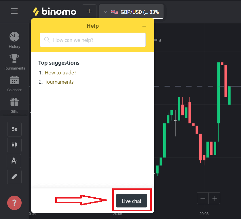 Binomo सपोर्ट से कैसे संपर्क करें Binomo सपोर्ट से कैसे संपर्क करें