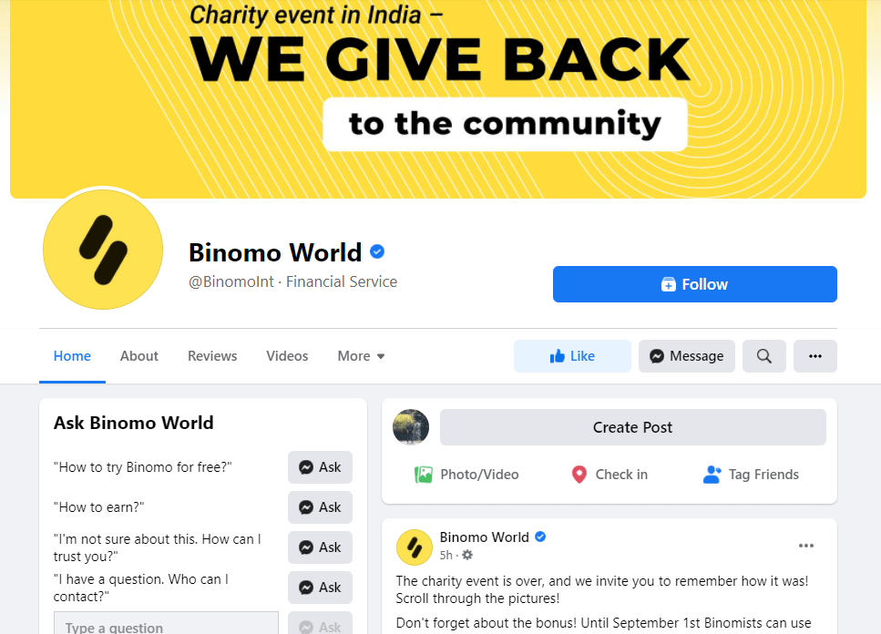 Binomo सपोर्ट से कैसे संपर्क करें Binomo सपोर्ट से कैसे संपर्क करें