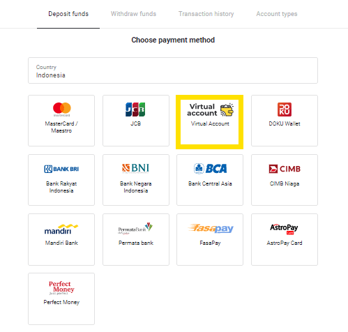 Deposit Funds in Binomo via Indonesia Bank Transfer (Virtual Account, Virtual Account Bank Mandiri, Internet Banking) Deposit Funds in Binomo via Indonesia Bank Transfer (Virtual Account, Virtual Account Bank Mandiri, Internet Banking)