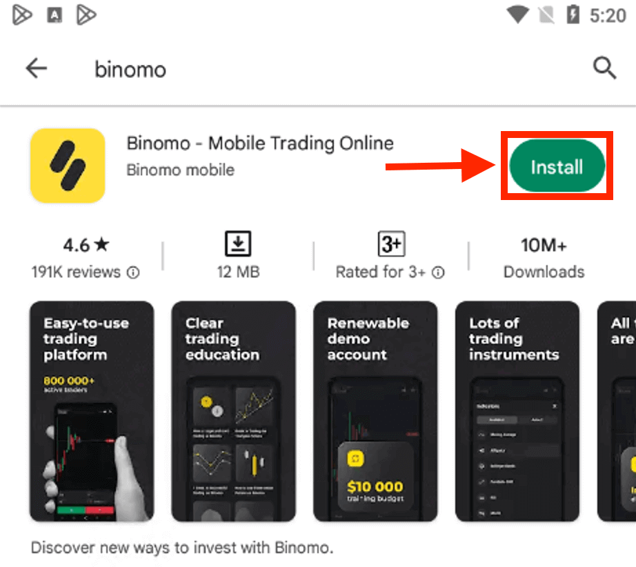 Cách mở tài khoản demo trên Binomo Cách mở tài khoản demo trên Binomo