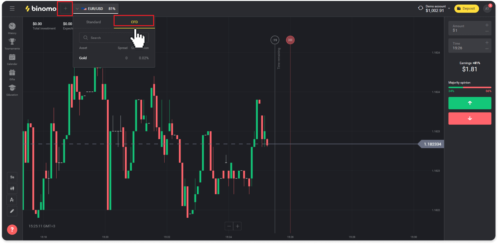How to Trade on CFD in Binomo How to Trade on CFD in Binomo