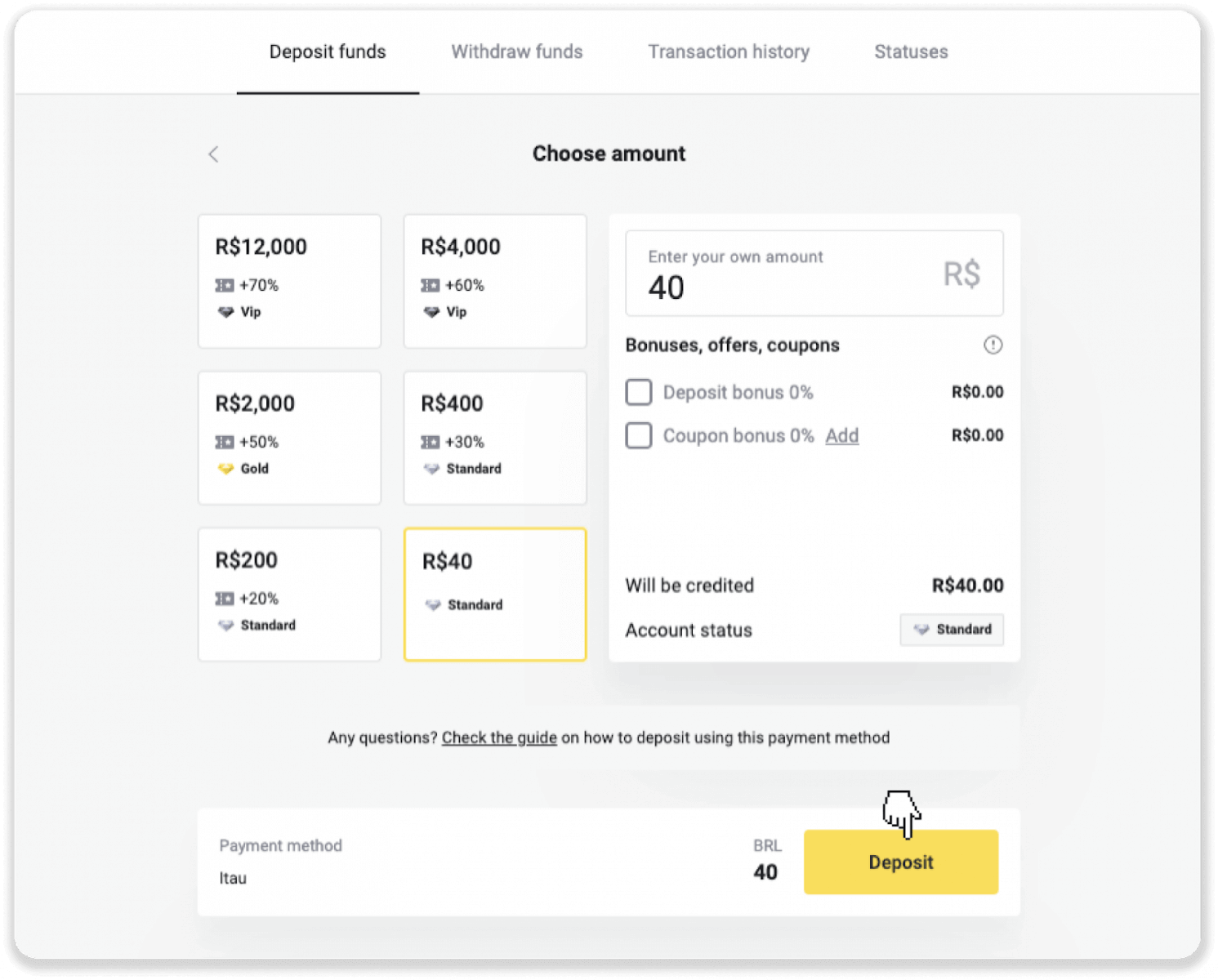 How to Withdraw and Make a Deposit in Binomo