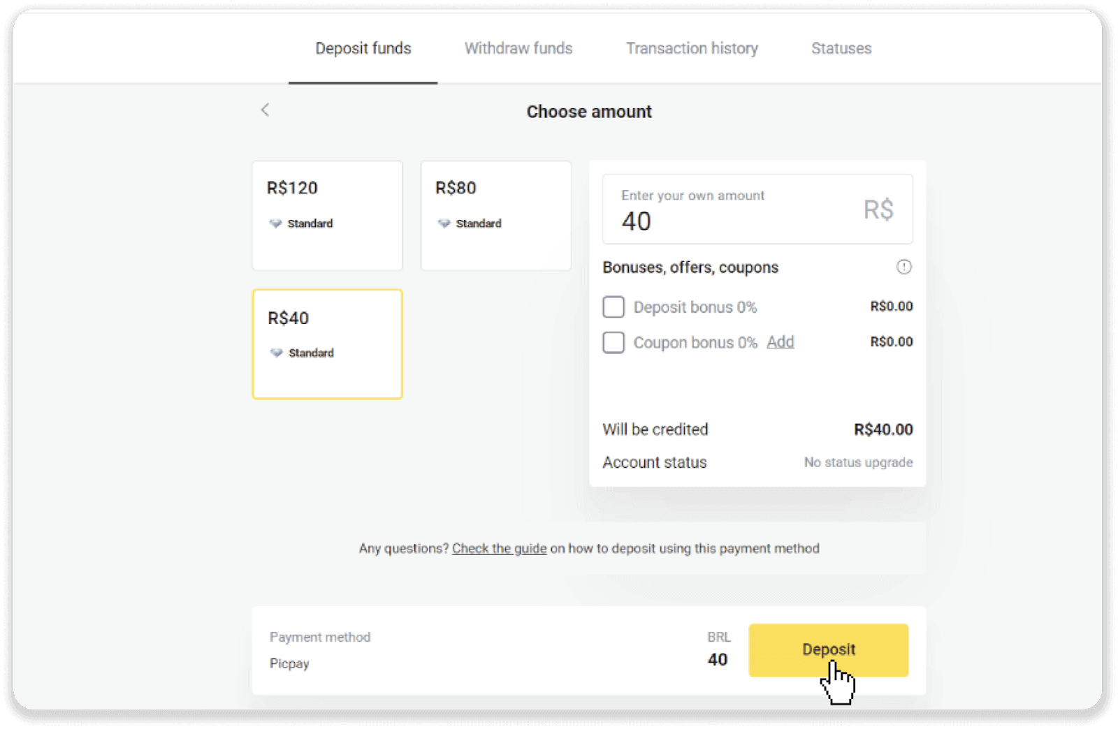 How to Withdraw and Make a Deposit in Binomo