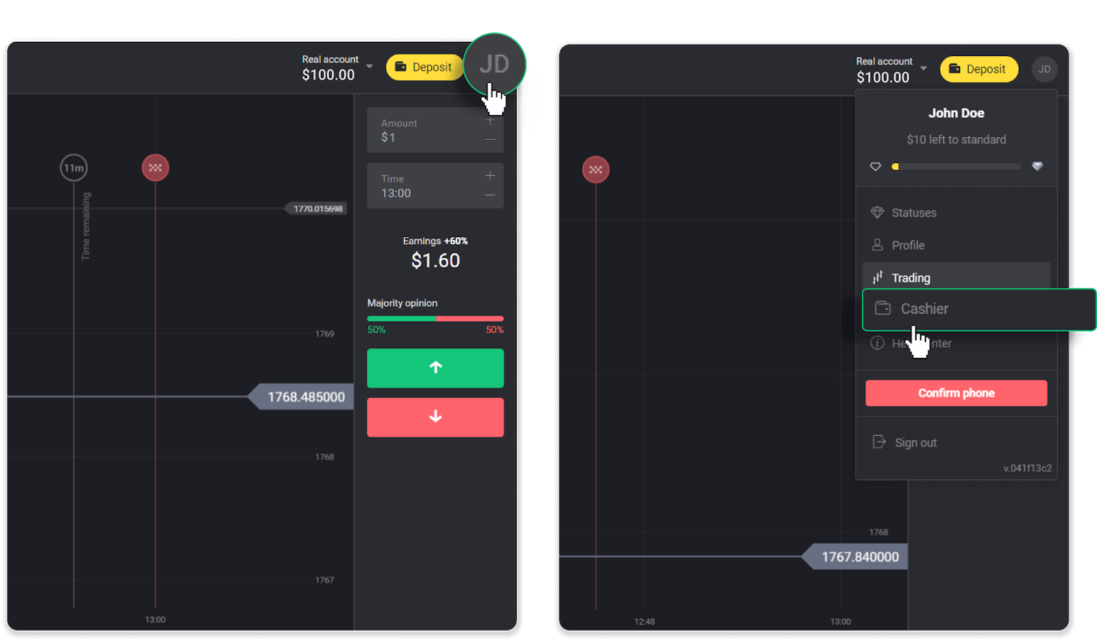 How to Withdraw and Make a Deposit in Binomo