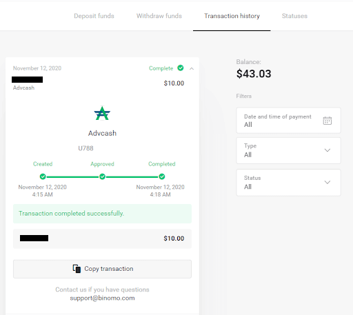 How to Withdraw and Make a Deposit in Binomo