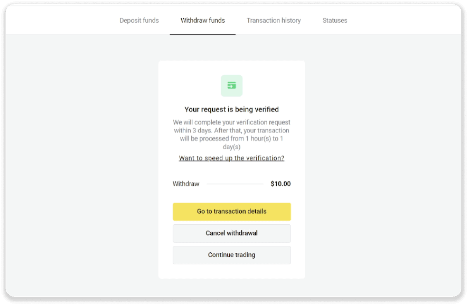 Si të tërhiqni fonde nga Binomo në portofolin tim elektronik (Payfix, Webmoney WMZ, Tpaga, Perfect Money, para ADV, PayTM, Globe Pay, AstroPay, Jeton Wallet)