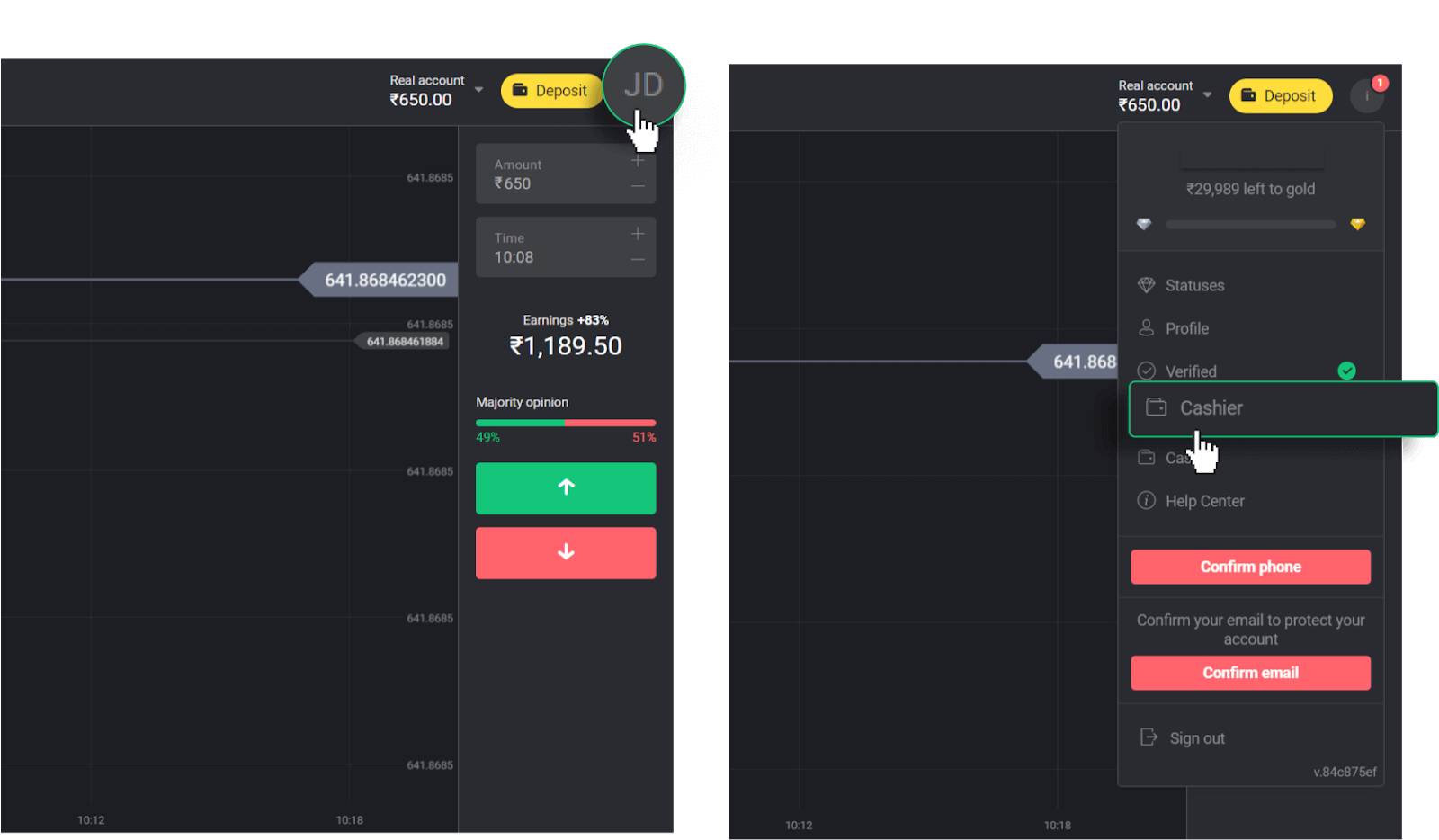 Si të tërhiqni fonde nga Binomo në portofolin tim elektronik (Payfix, Webmoney WMZ, Tpaga, Perfect Money, para ADV, PayTM, Globe Pay, AstroPay, Jeton Wallet)