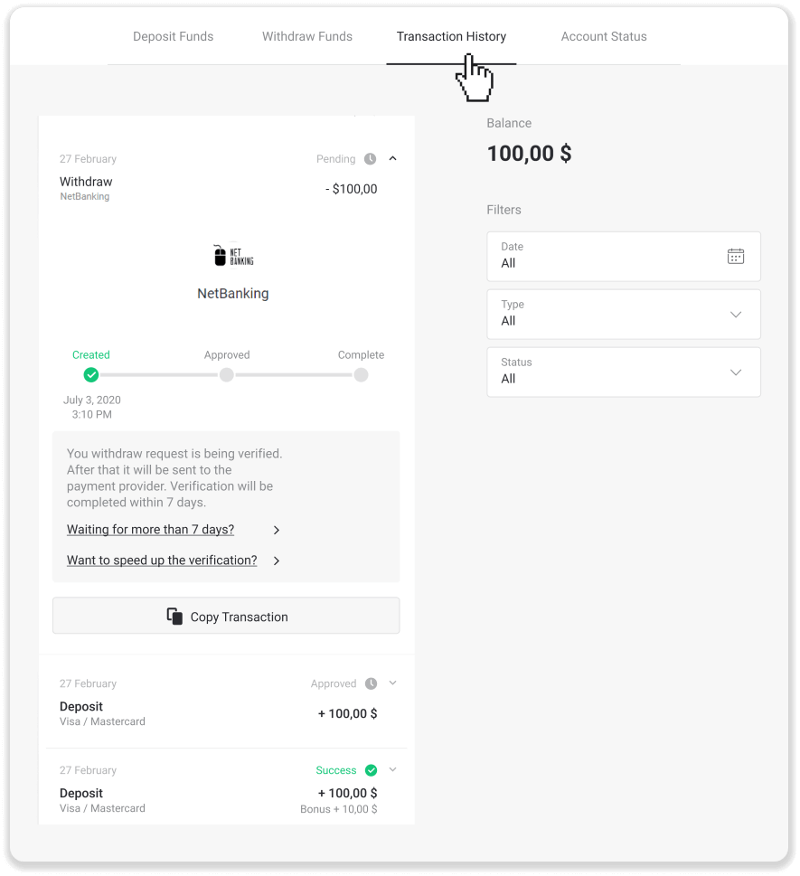 Cara Menarik Dana ke Rekening Bank saya (transfer Bank, Internet Banking, IMPS Bank Transfer, NEFT Bank Transfer, Indian Exchanger, NetBanking, Virtual Account, CEPbank, PIX) di Binomo