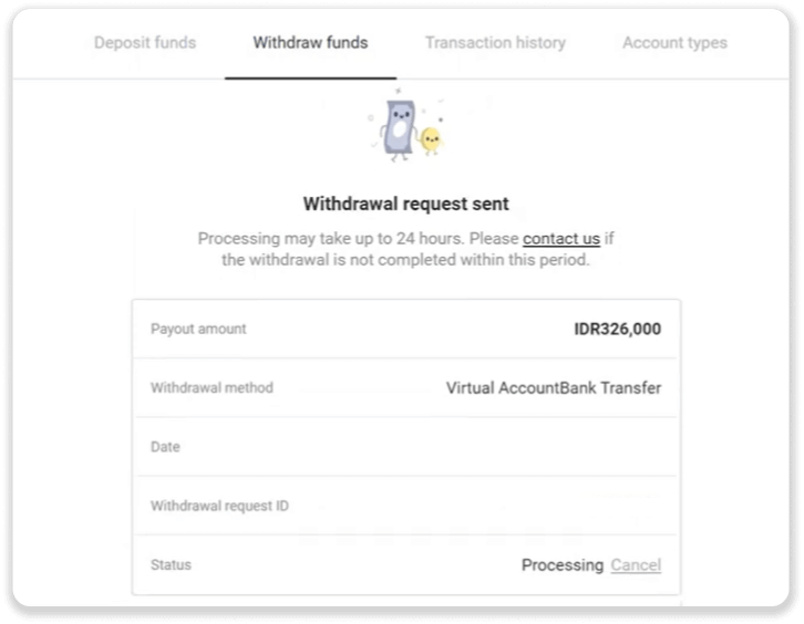 Cara Menarik Dana ke Rekening Bank saya (transfer Bank, Internet Banking, IMPS Bank Transfer, NEFT Bank Transfer, Indian Exchanger, NetBanking, Virtual Account, CEPbank, PIX) di Binomo