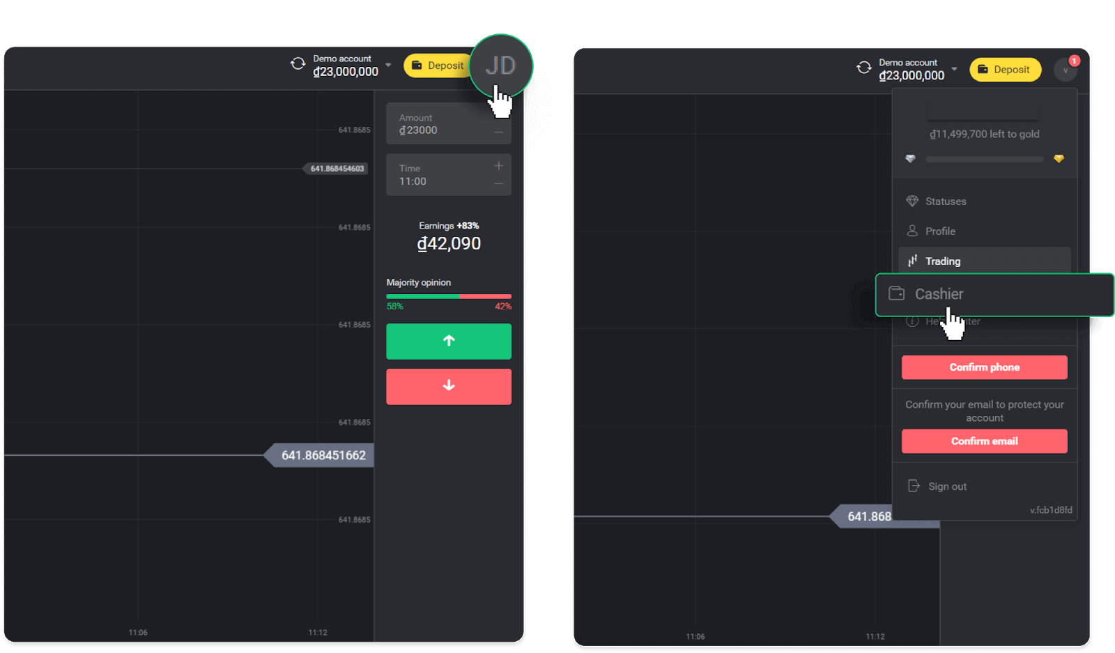 Cara Menarik Dana ke Rekening Bank saya (transfer Bank, Internet Banking, IMPS Bank Transfer, NEFT Bank Transfer, Indian Exchanger, NetBanking, Virtual Account, CEPbank, PIX) di Binomo